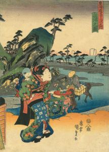 KUNISADA/Okitsu, from */Tokaido gojusan tsugi no uchi/* (the Fifty-three stations of the Tokaido)のサムネール