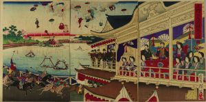 HARUAKI/*/Ueno Shinobazu dai-keiba no zu/*  (Grand horse racing at Shinobazu, Ueno), triptychのサムネール