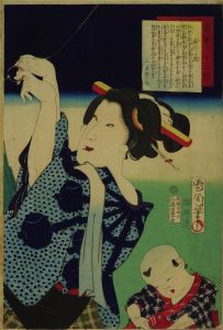 KUNICHIKA/*/Nemutaso/*  (Looking sleepy), from */Tosei sanjuniso/*  (Modern thirty-two looking)のサムネール