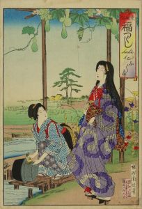 CHIKANOBU/*/Fukube/* (Gourd), from */Azuma fuzoku fuku zukushi/* (Collection of happiness[*/fuku/*], daily life of the east)のサムネール