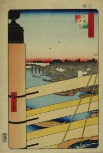 HIROSHIGE/Nihonbashi and Edobashi, from */Meisho Edo hyakkei/* (One hundred views of famous places of Edo)のサムネール
