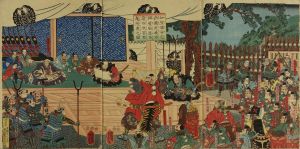 YOSHITORA/Priest Benkei reading */Kanjincho/* at Aatka Gate, triptychのサムネール