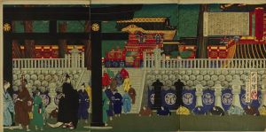 YOSHITOSHI/Fourth shogun Tsunayoshi, from */Tokugawa jiseki ennkan kiji/* (Exploit of Tokugawa shogunate), triptychのサムネール