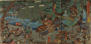 KUNIHISA/Battle of Takadate, Mutsu Province, triptychのサムネール