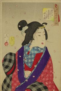 YOSHITOSHI/*/Aitaso/* (Looking eager to meet someone), from */Fuzoku sanjuniso/* (Thirty-two aspect of customs and manners)のサムネール