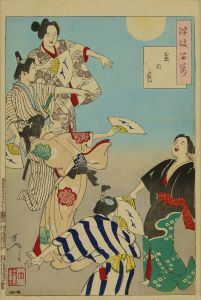 YOSHITOSHI/Bon festival moon, from */Tsuki hyakushi/* (One-hundred aspects of the moon)のサムネール