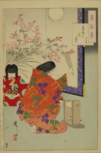 YOSHITOSHI/*/Kinuta no tsuki/* (Cloth beating moon), Yugiri, from */Tsuki hyakushi/* (One-hundred aspects of the moon)のサムネール