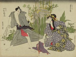 TOYOKUNI/Scene of a kabuki performance, diptychのサムネール