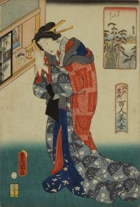 TOYOKUNI III/Asajigahara, from */Edo meisho hyakunin bijo/* (One-hundred famous places and beauties of Edo)のサムネール