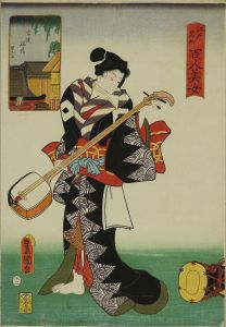 TOYOKUNI III/Yoshitoku Inari Shrine, from */Edo meisho hyakunin bijo/* (One-hundred famous places and beauties of Edo)のサムネール