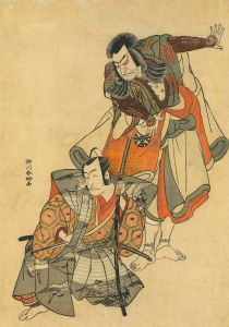 SHUNKO/Portrait of actor Ichikawa Danjuro V in the role of Hirai Yasumasa, and Nakamura Nakazo in the role of Hakamadare Yasusuke, in the kabuki performance */Shitenno tonoi no kisewata/*のサムネール