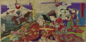 KYOSAI/Portrait of the actor Ichikawa Danjuro in the role of Saigo Takamori, triptychのサムネール
