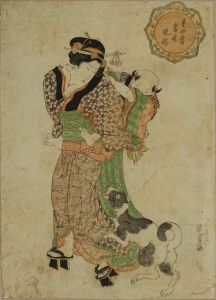KUNISADA/Girl carrying a baby being played around, from Hoshi ya shimo tosei fuzoku (Starlight frost and modern manners)のサムネール