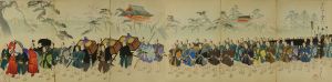 CHIKANOBU/Ueno onari (Shogun visits Ueno), from Chiyoda no on'omote (Outer palace of Edo Castle), six-sheetsのサムネール
