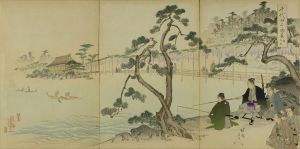 CHIKANOBU/Hama onari (Shogun at Hamarikyu Palace), from Chiyoda no on'omote (Outer palace of Edo Castle), triptychのサムネール