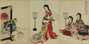 CHIKANOBU/Setsubun (The day before first day of spring), from Chiyoda no o-oku (Inner palace of Edo Castle), triptychのサムネール