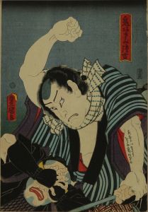 TOYOKUNI III/Portrait of the actor Ichikawa Kodanji in the role of Oniazami Seikichi のサムネール