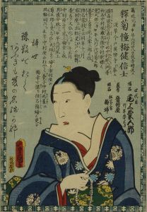 TOYOKUNI III/A memorial portrait of the actor Onoe Kikugoro IVのサムネール