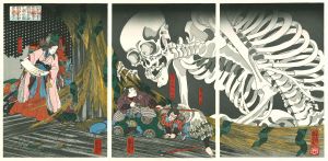 国芳/相馬の古内裏に将門姫君 瀧夜叉妖術を以て見方を集むるのサムネール