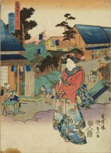 国貞/東海道五十三次之内 水口之図のサムネール