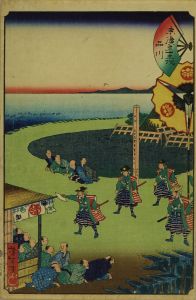 YOSHITOSHI/Shinagawa, from */Suehiro gojusan tsugi/*  (Suehiro fifty-three stations of the Tokaido)のサムネール