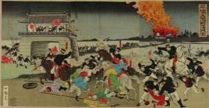 KOKUNIMASA/Scene of Sino-Japanese war, triptychのサムネール