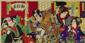 CHIKASHIGE/Scene of the kabuki performance */Sakigake Gempei tsutsuji/*, triptychのサムネール