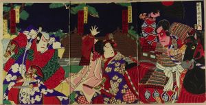 KUNIMASA IV/Scene of the kabuki performance */Sakigake Gempei tsutsuji/*, triptychのサムネール