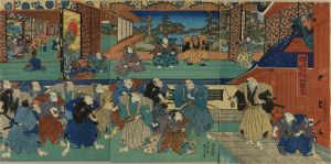 KUNISADA/Act IV of the play Kanadehon Chushingura, triptychのサムネール