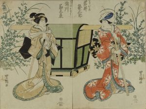 TOYOKUNI/Scene of a kabuki performance, diptychのサムネール