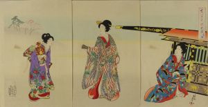 CHIKANOBU/Goyusan (Excursion), from Chiyoda no o-oku (Inner palace of Edo Castle), triptychのサムネール