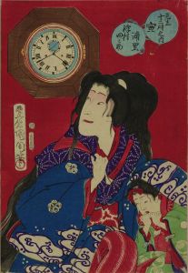 KUNICHIKA/Portrait of the actor Sawamura Tanosuke, subtitled Tora (Hour of tiger [around 4 a.m.]), from Mitate junitoki no uchi (Parody of twelve hour symbols)のサムネール