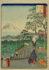 豊国三代・広重二代/江戸自慢三十六興　目黒行人坂冨士のサムネール