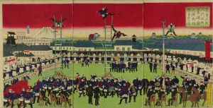広重三代/東京名所八代州町　警視庁火消出梯子乗之図のサムネール