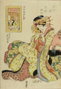 英泉/浮世姿吉原大全　引込新造の床のサムネール