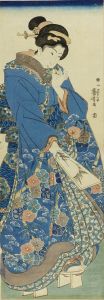 国芳/羽根持つ美人のサムネール