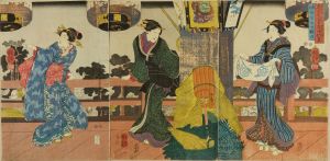 国芳/季寄時斗年中行事 戌刻　浅草市の賑ひのサムネール