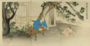 年方/木下藤吉郎市松の怪力ニ驚く図のサムネール