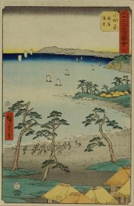 広重/五十三次名所図会　十　小田原　海岸漁舎のサムネール