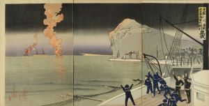 清親/日露仁川大日本海軍大勝利萬歳のサムネール
